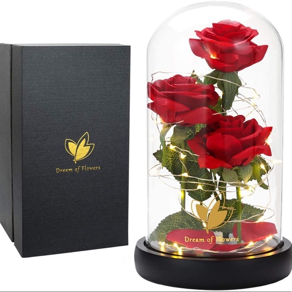 Rose flower glass decoration - Picture 3 of 3